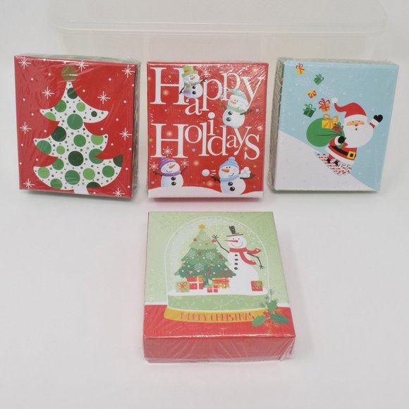 4 Holiday Gift Card Holder Box Christmas New Xmas - Picture 1 of 7